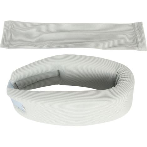 Collier Cervical Souple et Respirant avec Housse - Support Cervical pour Homme et Femme, Soulage les Douleurs Vertébrales, Gris (1/5)