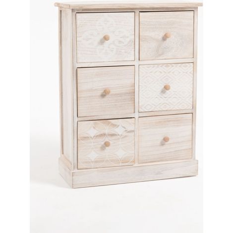 Muebles Auxiliares - Cajonera Dasori Alta 6 Cajones