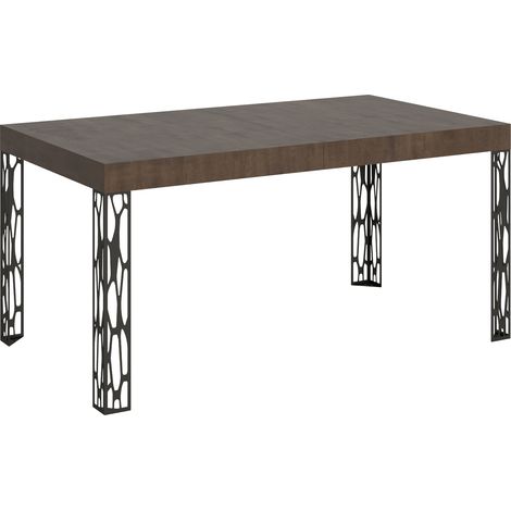 Tavolo allungabile 90x160/264 cm Ghibli Noce telaio Antracite (1/4)