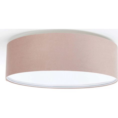 Plafonnier rose poudré tissu enfant lumière douce ajustable - Ø 40 cm - H20 cm (1/5)