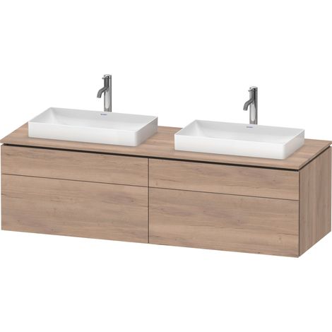Duravit L-Cube Meuble sous-lavabo en console suspendu, avec plan (1/3)