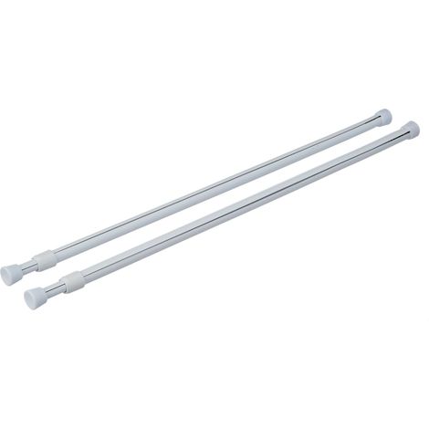 Supporto per tende estensibile automatico 8/30-50 bianco (2 pezzi)
