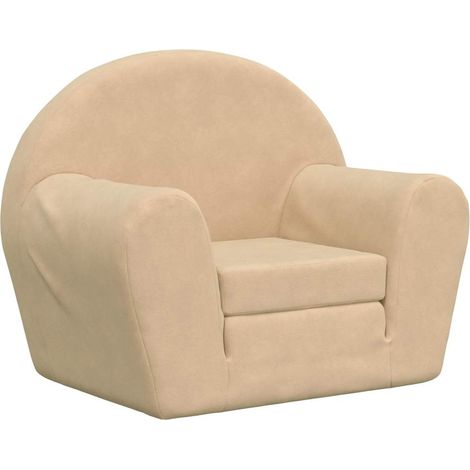 Canapé-lit,Canapé convertible pour enfants crème peluche douce CFW33969 (1/5)