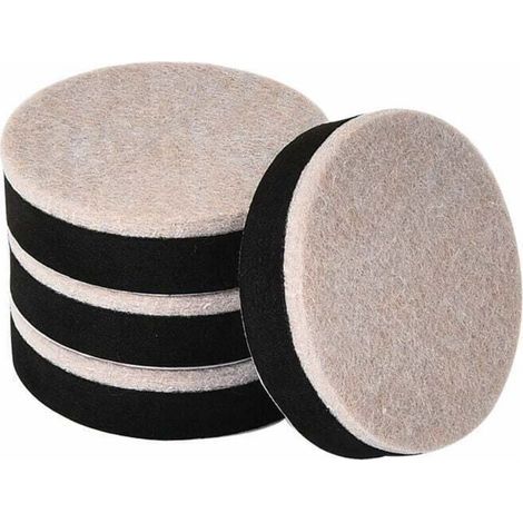 Rialzi per mobili, gambe per tavolo, 4 pezzi. Diametro: 63,5 mm, Altezza: 16,5 mm. I rialzi per letto sono impilabili per aumentare l'altezza. Silenziosi e resistenti all'usura. (1/4)