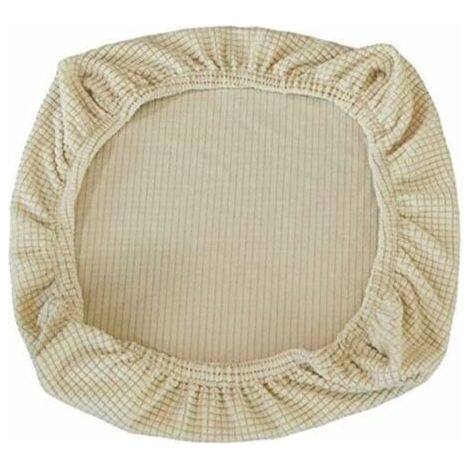 BUNTHAUS 2 Pièces Housses de Chaise en Spandex Élastique - Lavables - pour Chaises de Bureau, Salle à Manger, Bar, Décoration de Fête de Mariage (Beige) (1/5)