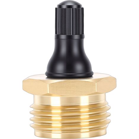 Bouchon de soufflage en laiton pour camping-car, filetage 36153 NPT, adaptateur d'hivernage robuste pour remorque de voyage en bateau. (1/5)