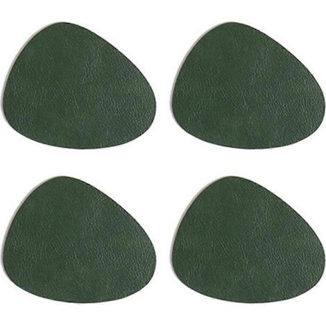 Sets de table en polyuréthane texturé double face en forme de goutte d'eau, imperméables et résistants à l'huile, lot de 4 pièces pour la table à manger, décoration intérieure verte (1/5)