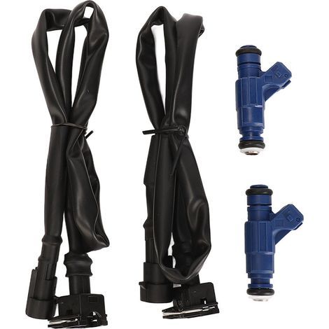 1202863 Jeu D'injecteurs de Carburant avec Faisceau de Queue de Cochon pour Polaris Ranger 700 2005-2009 pour Polaris RZR 800 2008-2010 1253558 100-4332 0280156208 Remplacement (1/4)