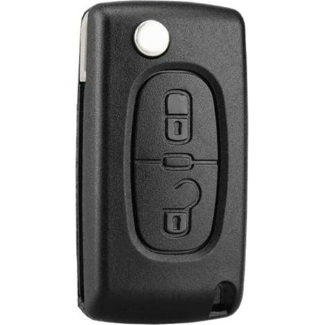 2 Boutons Coque Clé Compatible CE0523 clé à Rabat Pliable pour Peugeot 207 307 308 407 408 3008 5008 Citroen C2 C3 C4 C5 C6 C8 (2 Boutons, CE0523) (1/5)