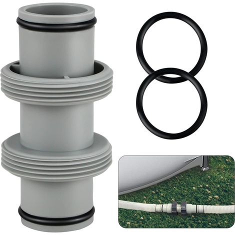 Raccord Tuyau Piscine 38mm, Raccord Pompe Piscine(1 PCS) Connecteur de tuyau de piscine pour Tuyau de Ø 38 mm, Adaptateur de Tuyau de Piscine pour Intex Coleman (1/5)
