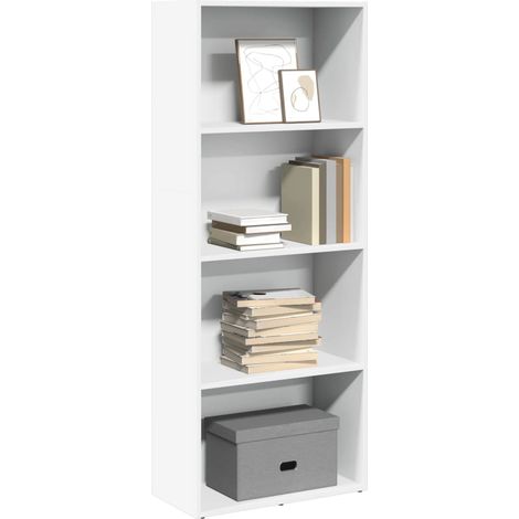 Bücherregal Weiß 60x30x152 cm Holzwerkstoff