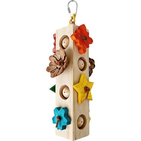 Wooden Chew Toys, Cockatiel Parrot Birds, Indoor/Outdoor Cage Enrichment (1/5)