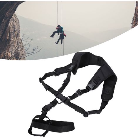 Sangle d'escalade en polyamide noir P90 pour randonnée et sécurité - Harnais sportif polyvalent et robuste (1/5)