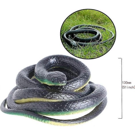 Serpents réalistes en caoutchouc, accessoires de safari et de jardin, pour Halloween, blague ou farce.