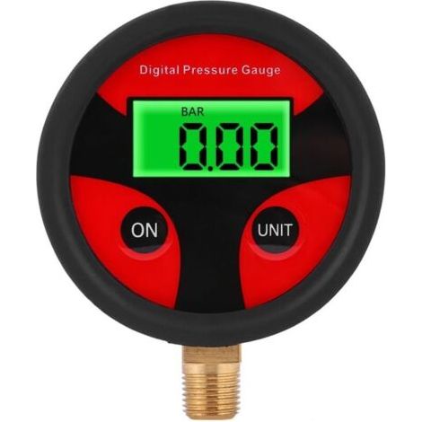 Manomètre Numérique de Pneu, Manomètre Jauge de Pression des Pneus de Voiture Digital LCD Jauge de Pression d'Air des Pneus LCD Numérique pour Voiture Camion Moto(Filetage : 1/8 NPT)