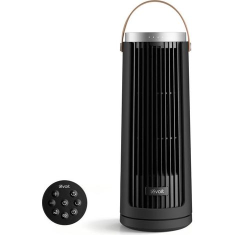 Ventilateur colonne vertical Levoit Windi Mini Noir avec télécommande 5 vitesses 90° 20 dB (1/5)