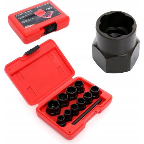 Extractores de tornillos de perfil alto para pernos rotos, 10 unidades, Kraft&Dele (1/5)