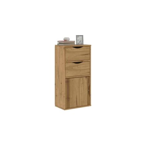 Armoire latérale avec tiroirs ODDA 40x24x79 bois massif pin (1/5)