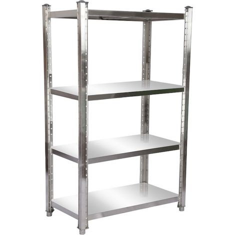 Étagère Inox 120 X 50 X 155 cm étagère 4 niveaux idéal, restaurant, cuisine, snack, boulangerie