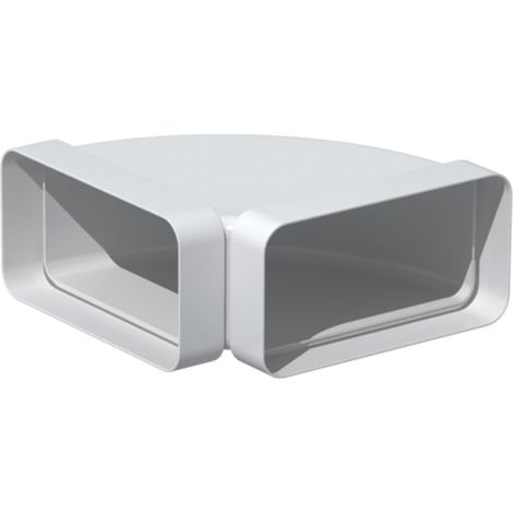 Coude 90° horizontal PVC rigide rectangulaire 55 x 110 mm gamme TUBPLA S&P (UNELVENT) 833645