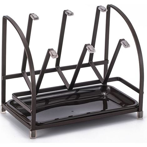 Égouttoir universel - Égouttoir à bouteilles - Porte-bouteilles - Égouttoir à bouteilles noir - Égouttoir en métal noir - Porte-bouteilles - Métal (1/5)