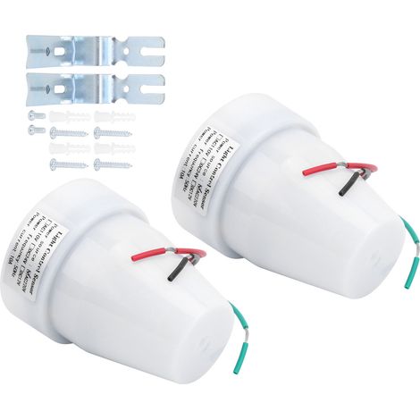 2 Jeux Interrupteur Crépusculaire AC220V 10A Réglable Automatique Détecteur Lumineux Contrôleur Éclairage (1/5)