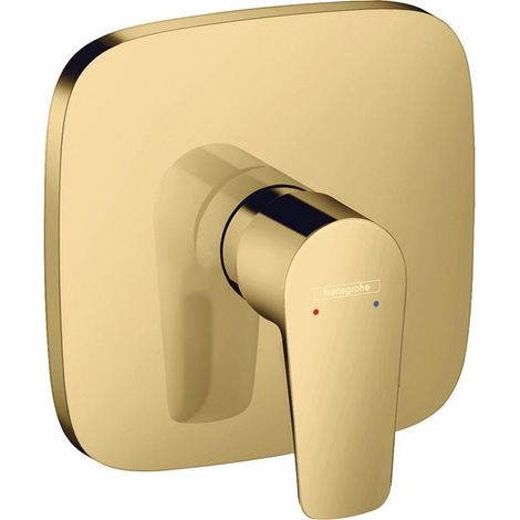 Set de finition pour mitigeur douche encastré aspect doré poli