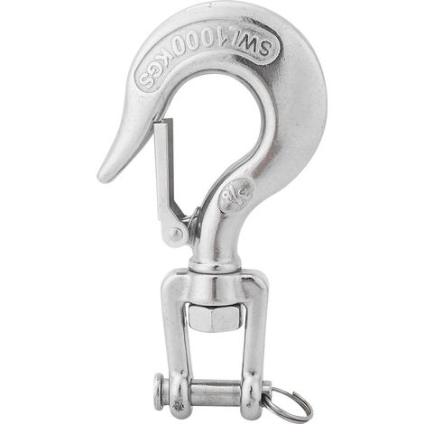 Crochet pivotant en acier inoxydable robuste avec verrou de sécurité, accessoire pour canoë et kayak, 3/8 pouce (1/5)
