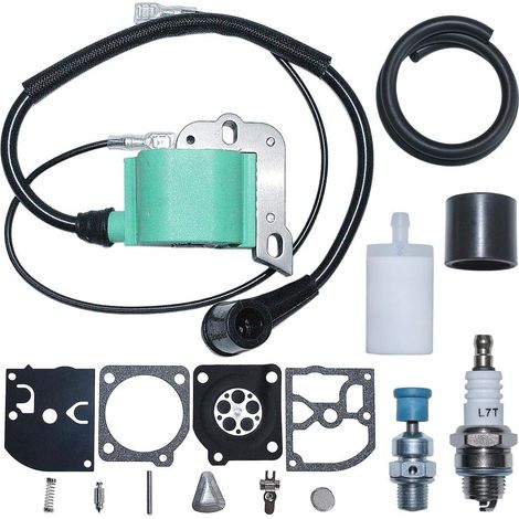 Ignition Coil For Husqvarna 50 51 55 Fuel Filter Line Intake Manifold Repair Kit , Ignition Coil , Carburetor Repair Kit , Fuel Filter , Fuel Line , Decompression Valve , Spark Plug (1/5)
