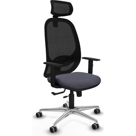 Chaise piqueras y crespo Cilanco noir aluminium maille (1/2)