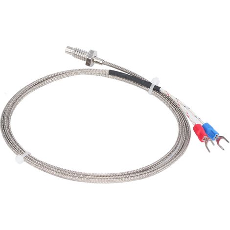 BERM Thermoelement Typ K, M6-Zoll-Schraubgewinde, Temperaturfühler, Kabel 0–400 °C, 1 Meter (1/5)