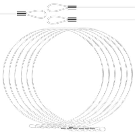 Fil de suspension pour tableaux, 12 cordes en nylon 1,5 mètre avec (1/5)