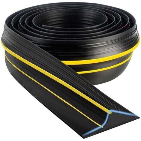 Joint de seuil pour porte de garage en caoutchouc EPDM – Étanchéité et isolation thermique – Résistant aux températures extrêmes – Barrière anti-inondation
