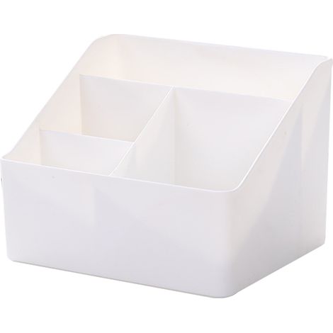 Boîte De Rangement Pour Maquillage - Avec Compartiments - Pour Bureau Salle De Bain Coiffeuse - Transparente - 1 Pièce (1/5)
