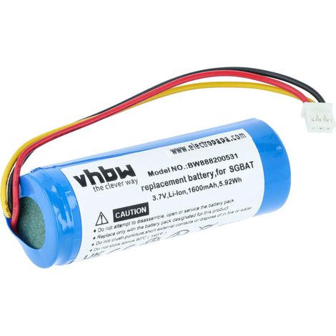 vhbw 1x Akku kompatibel mit Intermec SG20B 1D, SG20B 2D, SG20B2D, SG20B1D, SG20B, SG20 Barcodescanner POS (1600 mAh, 3,7 V, Li-Ion)
