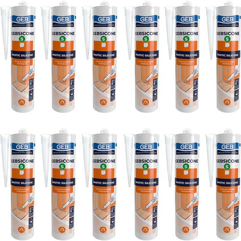 Carton de 12 GEBSICONE S cartouche 310 ml translucide (1/2)