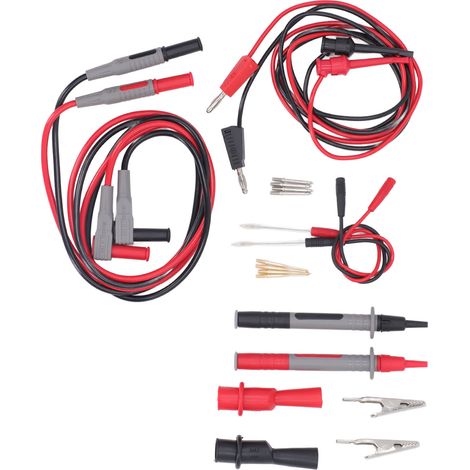 Multifunktionales Testset für Multimeter, austauschbare Messspitzen mit Haken und Pinzette, für Widerstände und Kondensatoren (1/5)