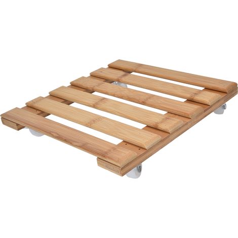 Quadratischer Pflanzenrollenständer mit 360° drehbaren, abnehmbaren Rollen für Blumentöpfe 25x25cm S (1/5)