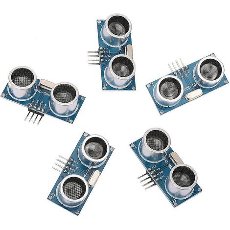 5 Stück HC SR04 Ultraschall-Entfernungsmessmodul Distanzmesssensor-Wandler für Arduino