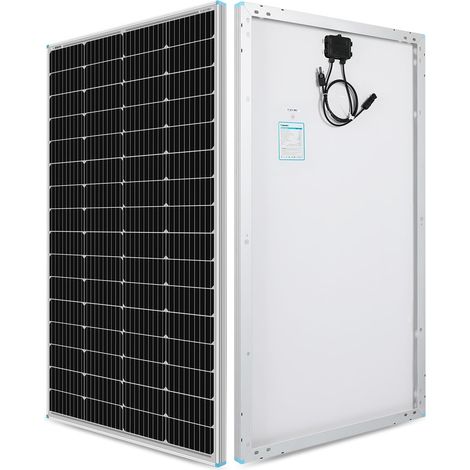 Renogy Pannello Solare 175 W, Caricatore 12 V PV Monocristallino per Campeggio Car, Rifugi Cabina Casa Commerciale Residenziale sul Tetto, Barca Marina, Caravana, Sistema Off-grid