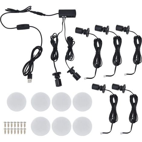 Vitrine Lumière 1W, Lampe d\'Armoire à LED USB, Plafonnier de Garde-robe Moderne pour Garde-robe, Salle d\'Exposition(Un traînée sept)