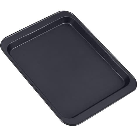 Plaque de cuisson 24 18 cm, plaque de cuisson antiadhésive en acier inoxydable, plaque à pâtisserie, four, gâteau roulé, gâteau (noir, petit) 【Régulier】 Petite plaque de cuisson noire - taille (1/5)