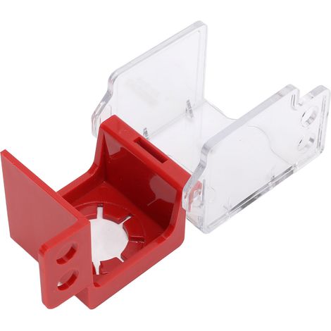 Couvercle de bouton d'arrêt d'urgence en plastique technique PC, verrouillable pour interrupteur à bouton-poussoir à usage industriel (1/5)