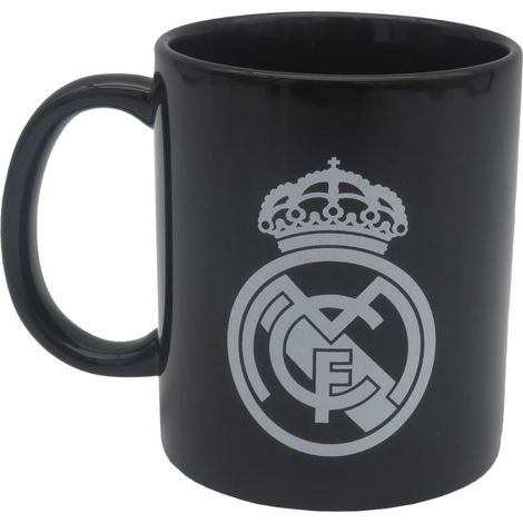 Tasse pour petit-déjeuner dans une boîte en céramique, 300 ml, couleur noire avec blason blanc (1/5)