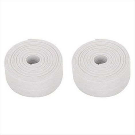 Ruban D'Étanchéité Étanche Anti-Moisissure pour Salle de Bain Cuisine Bande de Porte Évier de Douche Scellant de Bain 3 2 M X blanc (1/5)