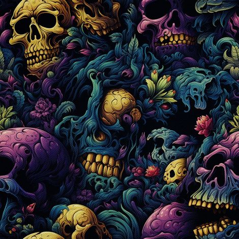 Tela decorativa para exteriores Oxford - Motivo de calavera I DX4950 (1/5)