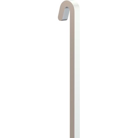 Pack 5 tiges carrées droites alu 20 kg - 4 mm - Accessoire Cimaise Tableau Blanc laqué , 100 cm