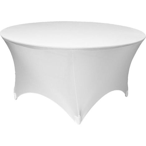 Tovaglia elastica bianca per tavoli rotondi diametro 180cm
