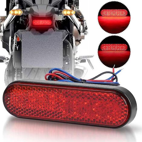 Rote LED-Reflektor-Seitenmarkierungsleuchte hinten für Motorräder, kompatibel mit Jeep, Auto, LKW, Anhänger, Roller, 12V (1/5)
