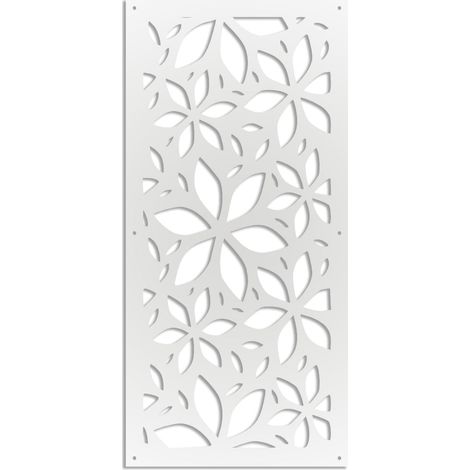VENUS - Panneau ajouré en PVC - Brise-soleil - Dimension : 47x94 cm - Couleur : blanc